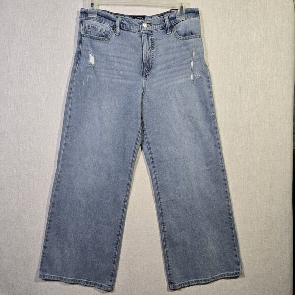 Scoop Jeans Wide Leg Low Slung Women 6 Blue NEW 34 X 28 - Picture 1 of 16
